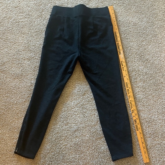 Daily Ritual Ponte Skinny-Fit Charcoal Leggings with Ankle side zip NWOT Medium - Picture 6 of 9